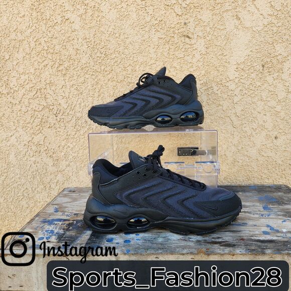 Nike Air Max TW Triple Black Shoes Men Size 8.5 Wmn 10 Casual Sneakers Rare New - Picture 1 of 11